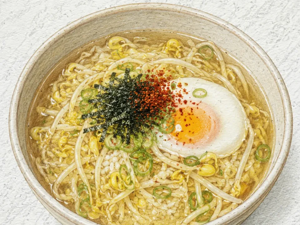 Korean Bean Sprout Soup with Rice (Dish illustration)